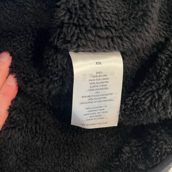 Free Country Men’s Black FreeCycle Bedrock High Pile Lined Puffer Jacket | XXL - Picture 5 of 11